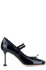 Miu Miu Round-Toe Bow-Detailed Pumps