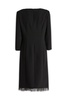 Alberta Ferretti Lace-Trim Round-Neck Dress