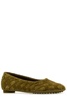 Bottega Veneta Woman Olive Green Suede Atomic Ballerinas