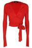 Blumarine Wrap Tie-Detailed Top