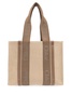 Chloè Woody Medium Canvas And Leather Tote Bag