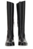 Tory Burch Logo Embossed Riding Boots