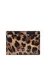 Alexander McQueen Leopard Printed Skull Plaque Card Case