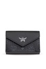 MCM Logo Embossed Foldover Wallet