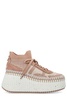 CHLOÉ Eco-Chic High-Top Wedge Sneakers