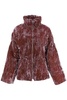 Collina Strada Star Crushed-Velvet Zipped Puffer Jacket