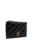 Women's Crush Long Coin And Card Holder Quilted in Black