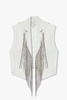 Forte Forte Crystal Fringed Denim Vest