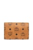 MCM Logo Embossed Foldover Wallet