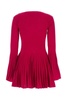 Blumarine Keyhole Pleated Knitted Mini Dress