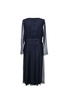 Alberta Ferretti V-Neck Midi Chiffon Dress