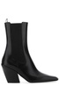 Prada Pointed Toe Slip-On Ankle Boots