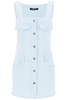 VERSACE Stylish Light Blue Mini Denim Dress for Women - SS24 Collection