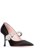 Roger Vivier Bouquet Flower Babies Embellished Satin Pumps