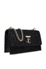 Jimmy Choo Logo Plaque Foldover Top Shoulder Bag