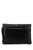 Versace Man Black Leather Large Cargo Clutch