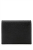 'Gancini' Black Bifold Wallet in Grained Leather Woman