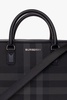 Burberry Check Pattern Logo Plaque Briefcase