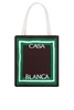 Casablanca Logo-Embroidered Crochet-Knit Top Handle Bag