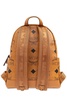 MCM All-Over Logo Printed Zipped Backpack