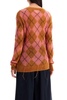 Marni Argyle Check-Pattern Distressed Knitted Jumper