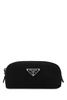 Prada Logo Plaque Zipped Toiletry Bag