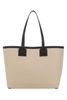 Medium leather-trimmed canvas tote bag