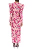 Alessandra Rich Rose Printed Long Dress