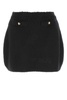 Miu Miu Woman Black Stretch Wool Blend Mini Skirt