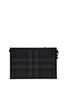 Burberry Frame Logo Plaque Checked Clutch Bag