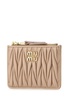 Miu Miu Woman Powder Pink Nappa Leather Card Holder