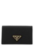 Prada Logo Plaque Fold Over Cardholder