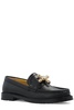 Moschino Logo Plaque Round Toe Loafers