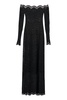 Paco Rabanne Bardot Collar Laced Long Dress