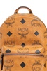 MCM All-Over Logo Printed Zipped Backpack