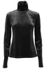 Proenza Schouler White Label Roll-Neck Long-Sleeved Velvet Blouse