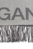 Ganni Logo-Printed Fringed Scarf