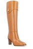 GUCCI Saddle Brown Leather Knee-Boots for Women - SS24 Collection