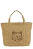 Maison Kitsuné Fox Head Embroidered Large Tote Bag