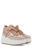 CHLOÉ Eco-Chic High-Top Wedge Sneakers