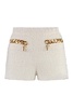 Elisabetta Franchi Maxi Chain Detailed Tweed Shorts