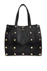 Moschino Studded Logo Plaque Tote Bag