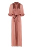 Alberta Ferretti Sheer-Panelled Tied Waist Long Blouse