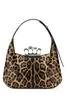 Alexander Mcqueen Woman Printed Leather The Jewelled Hobo Shoulder Bag