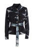 Dries Van Noten Bleached Effect Belted Waist Jacket