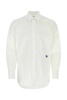 BURBERRY Mens White Cotton Poplin Shirt for FW23