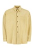 Marni Man Pastel Yellow Suede Shirt