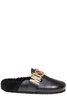 Moschino Logo Plaque Slip-On Slippers