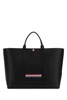 Thom Browne Man Black Leather Shopping Bag