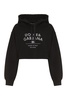 DOLCE & GABBANA Cotton Hoodie in Black for Women - Cropped Length